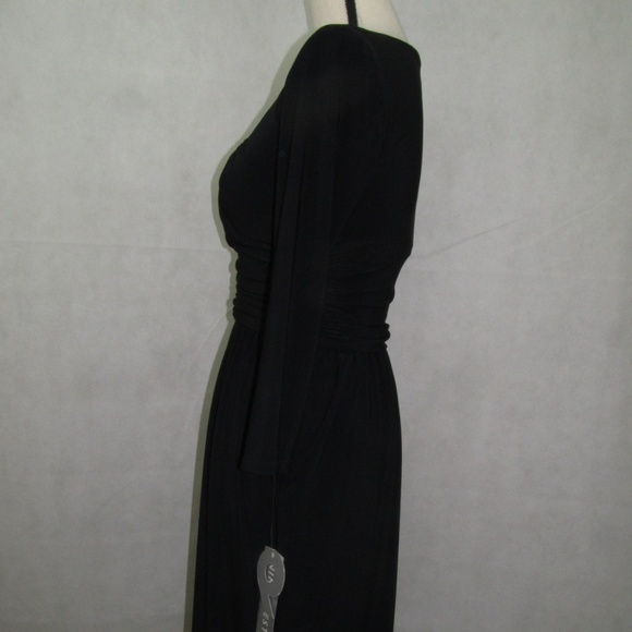 Nine West Dress Size 6 Color Black Stretch Sleeves - Picture 6 of 7
